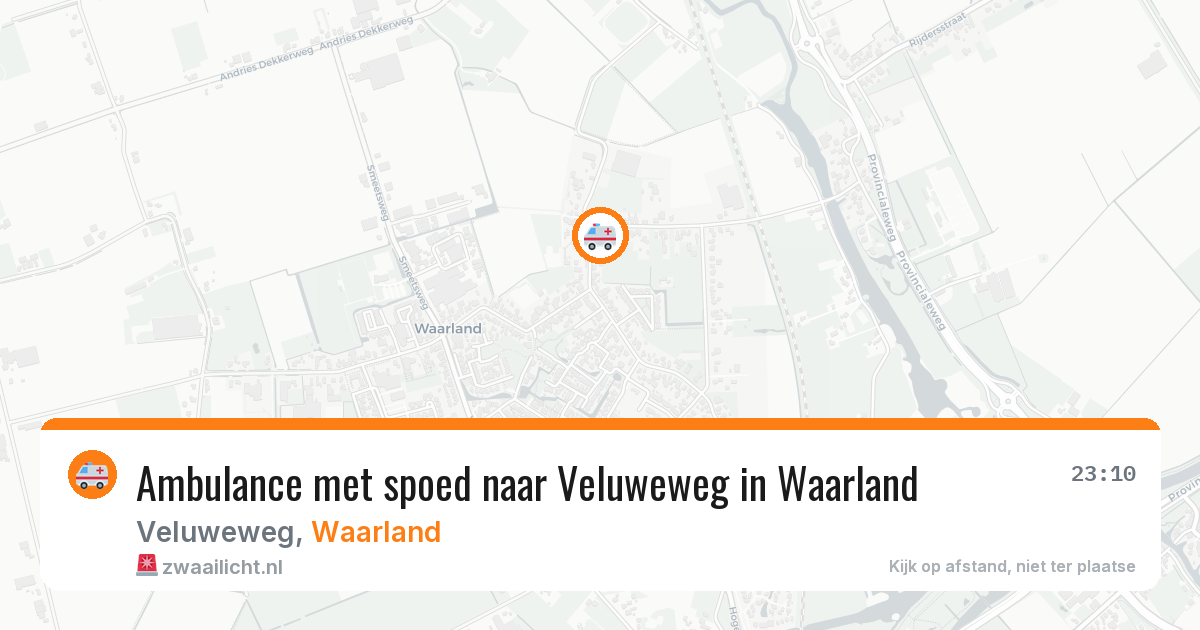 Ambulance met spoed naar Veluweweg in Waarland — 16 apr 2026
