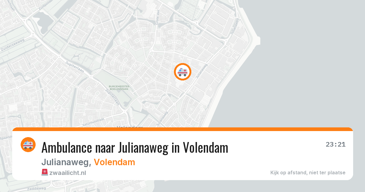 Ambulance naar Julianaweg in Volendam — 13 aug 2026