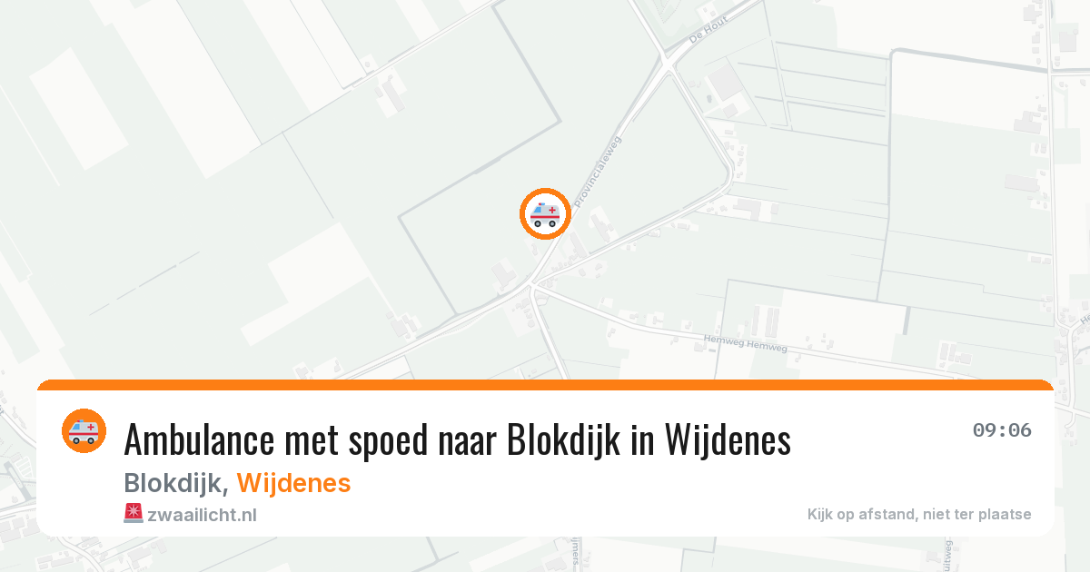 Ambulance met spoed naar Blokdijk in Wijdenes — 21 jun 2026