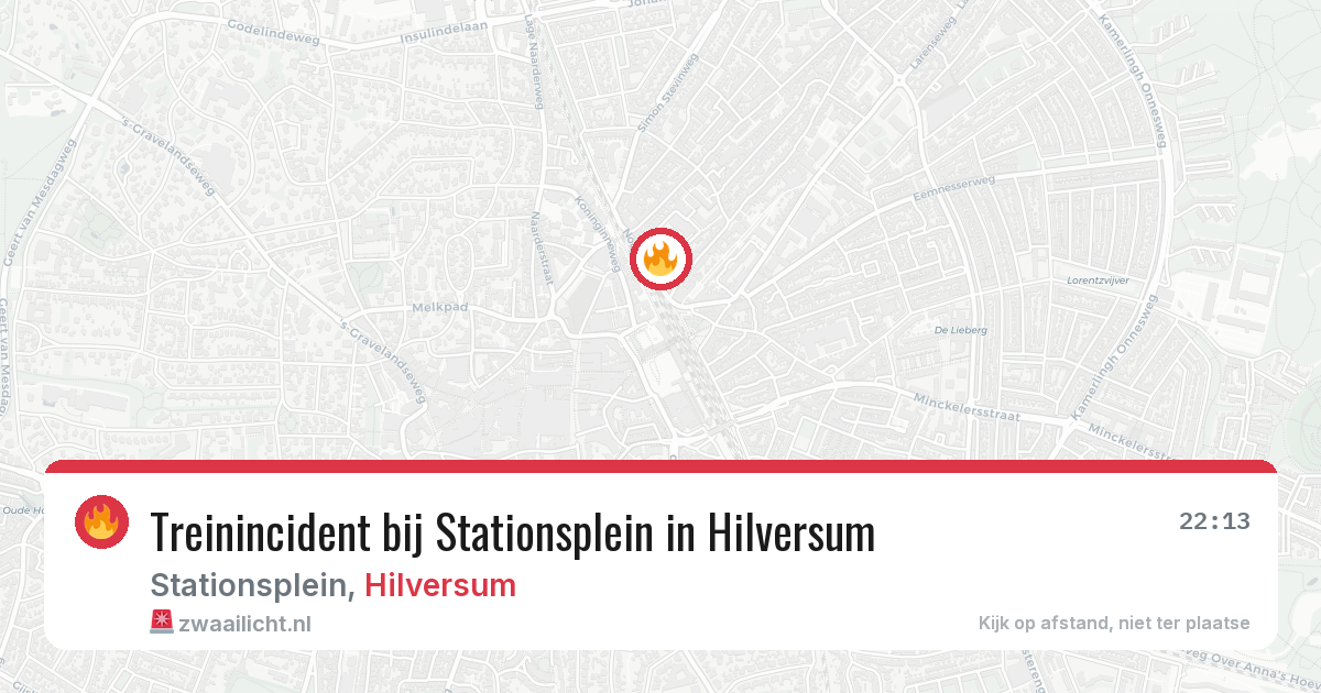 Treinincident bij Stationsplein in Hilversum — 11 jul 2026