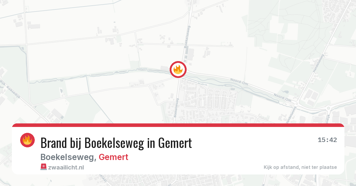 Brand bij Boekelseweg in Gemert — 13 aug 2026
