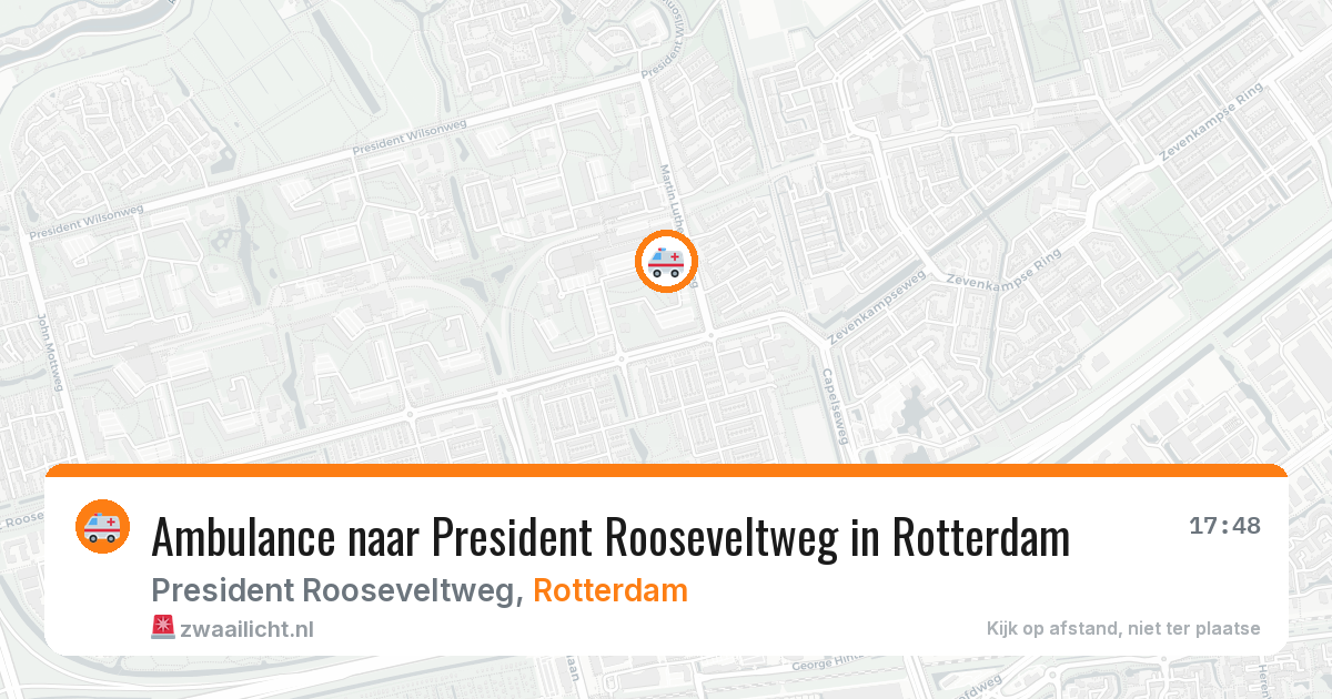 Ambulance naar President Rooseveltweg in Rotterdam — 17 mrt 2026