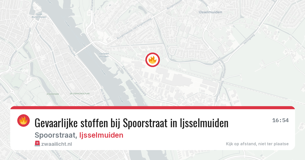 Gevaarlijke stoffen bij Spoorstraat in Ijsselmuiden — 24 jul 2026