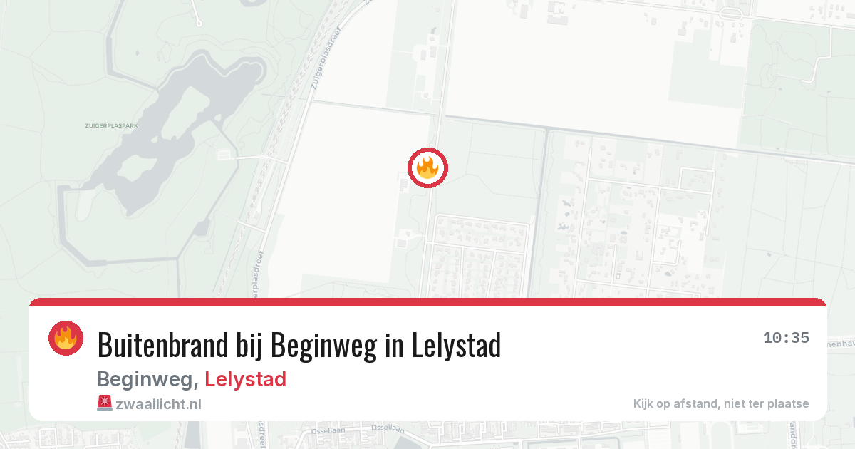Buitenbrand bij Beginweg in Lelystad — 5 jun 2026