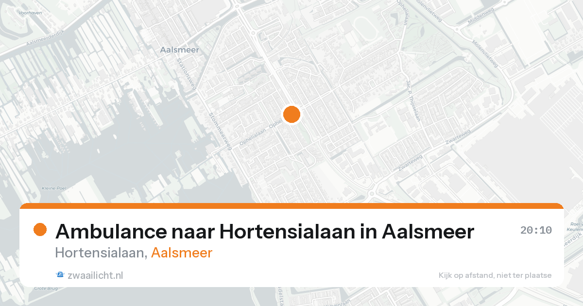 Ambulance naar Hortensialaan in Aalsmeer — 25 aug 2026
