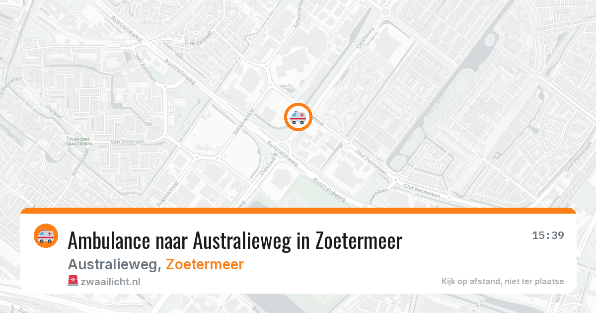 Ambulance naar Australieweg in Zoetermeer — 14 aug 2026