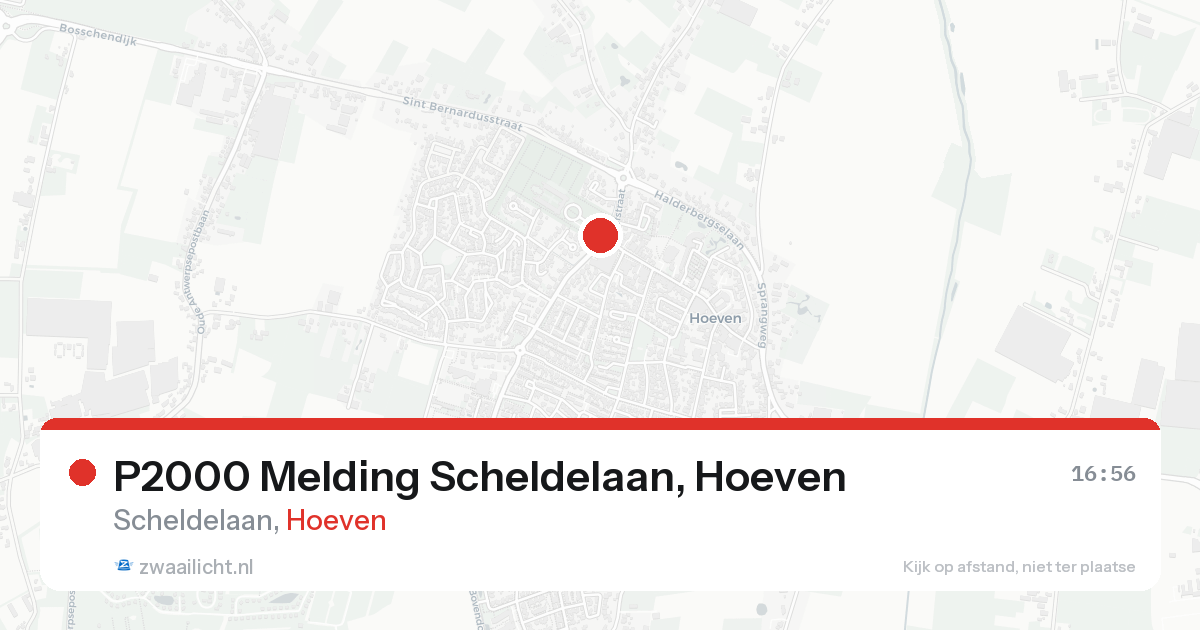 P2000 Melding Scheldelaan, Hoeven — 30 jan 2026