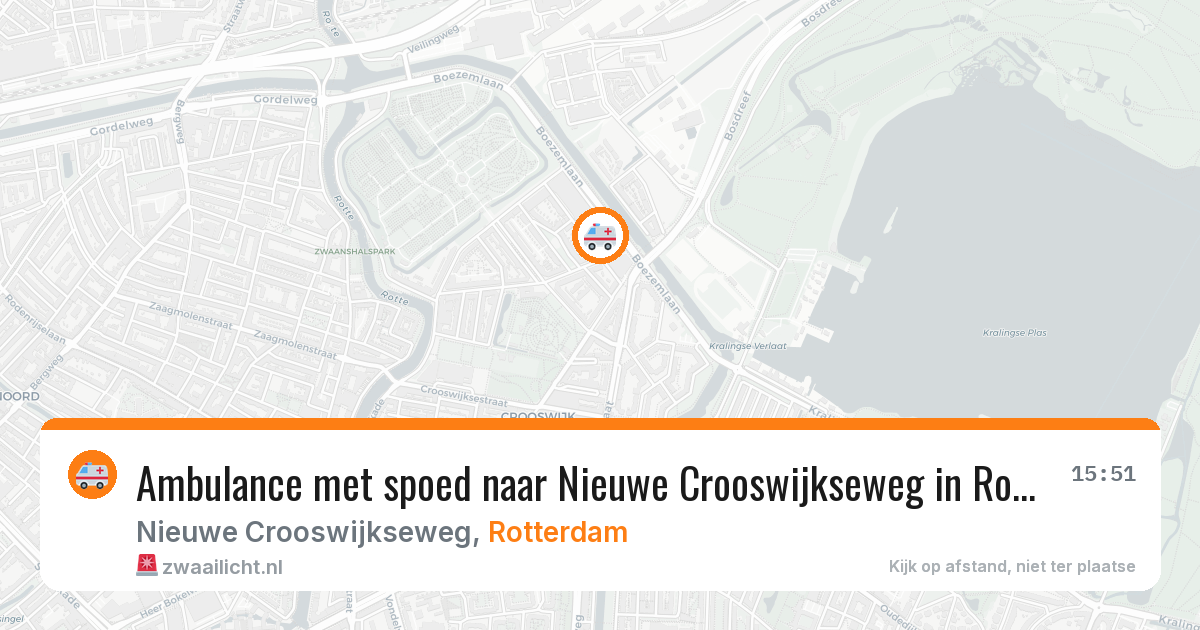 Ambulance met spoed naar Nieuwe Crooswijkseweg in Rotterdam — 20 mei 2026