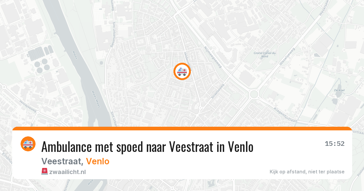Ambulance met spoed naar Veestraat in Venlo — 26 mei 2026