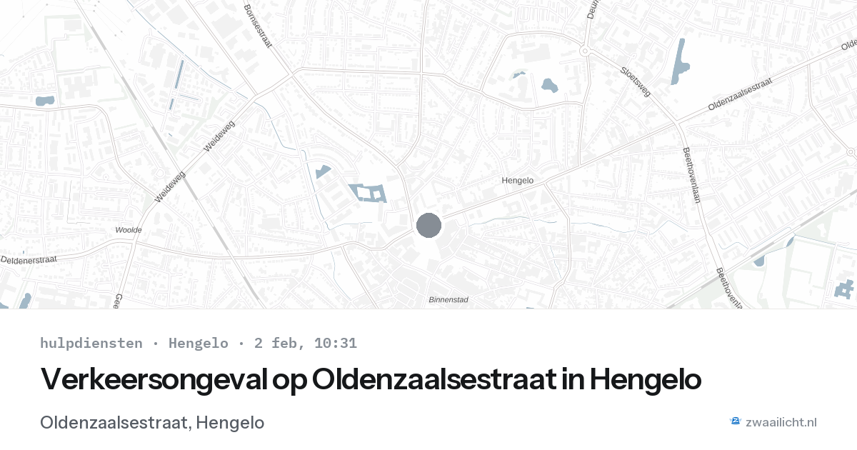 Verkeersongeval op Oldenzaalsestraat in Hengelo — 2 feb 2026