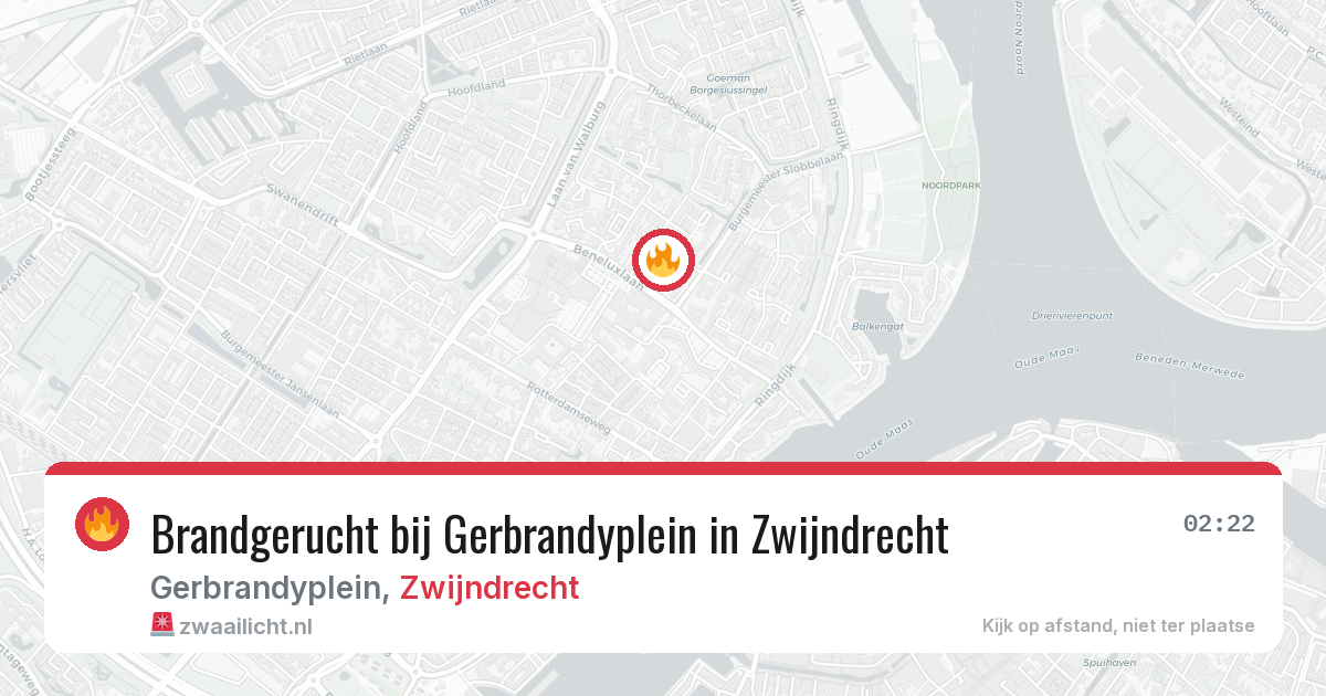 Brandgerucht bij Gerbrandyplein in Zwijndrecht — 29 jul 2026
