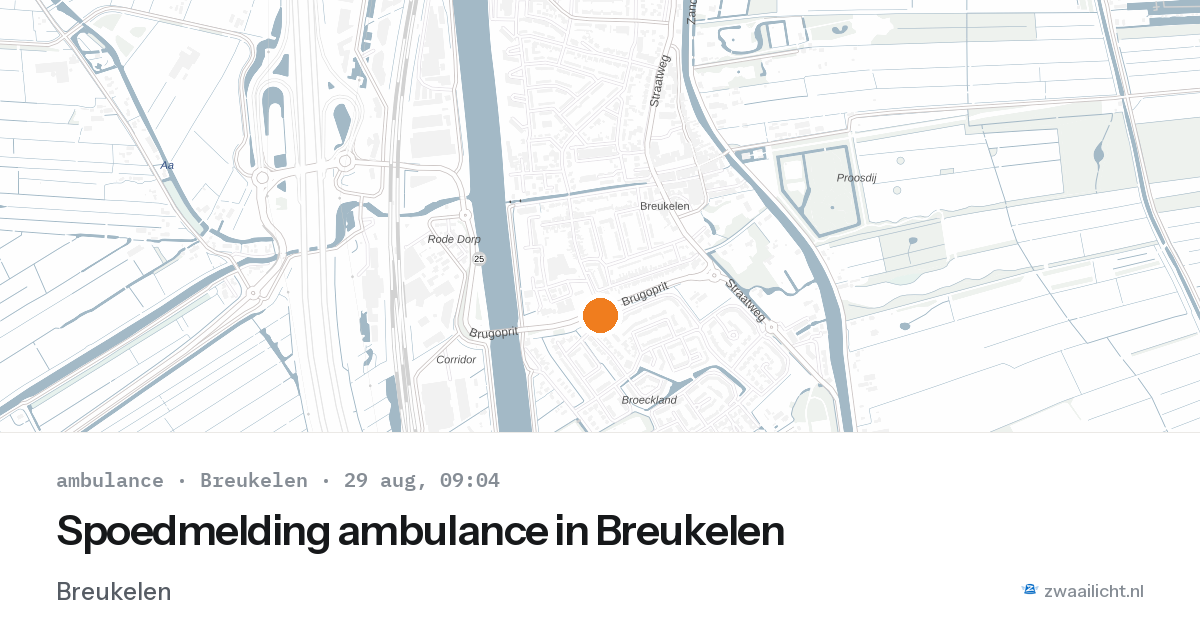 Spoedmelding ambulance in Breukelen — 29 aug 2026