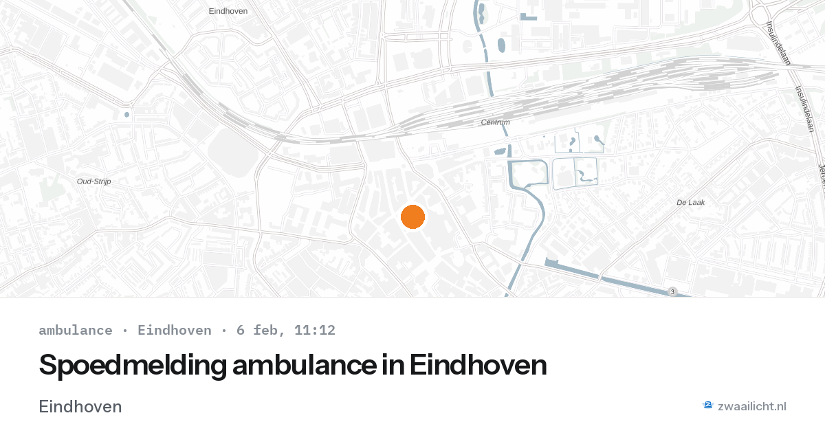 Spoedmelding ambulance in Eindhoven — 6 feb 2026