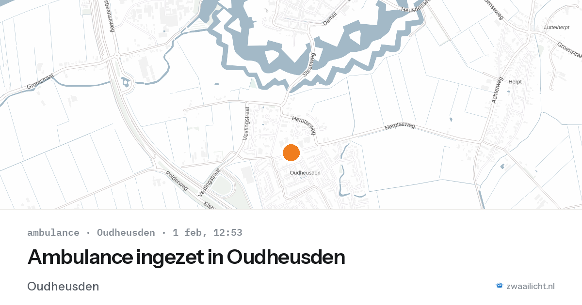 Ambulance ingezet in Oudheusden — 1 feb 2026