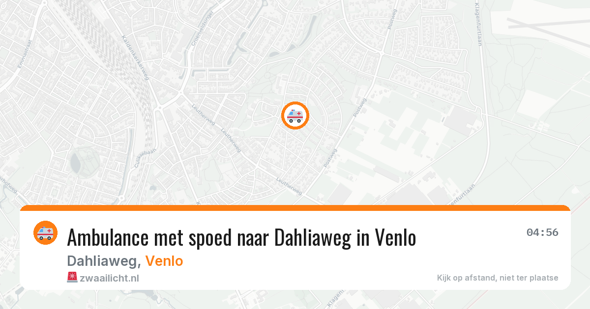 Ambulance met spoed naar Dahliaweg in Venlo — 6 aug 2026