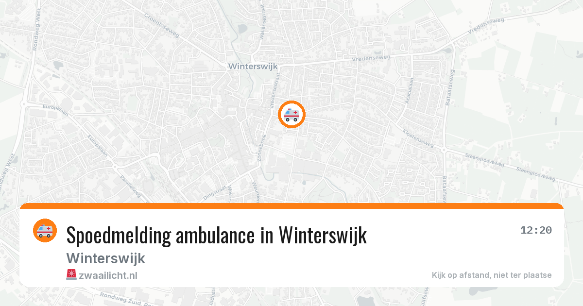 Spoedmelding ambulance in Winterswijk — 13 aug 2026