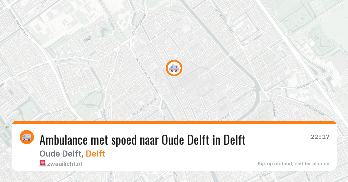 Ambulance met spoed naar Oude Delft in Delft — 29 mrt 2026