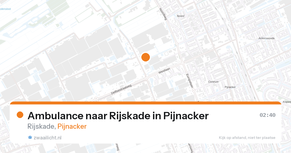 Ambulance naar Rijskade in Pijnacker — 5 apr 2026