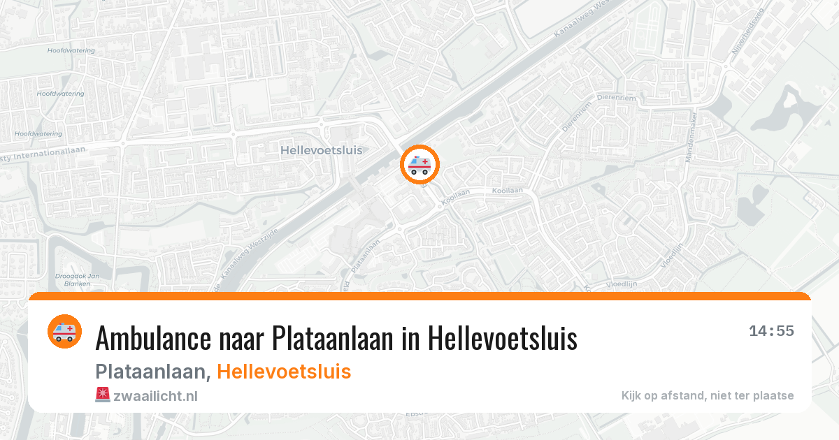 Ambulance naar Plataanlaan in Hellevoetsluis — 22 jun 2026