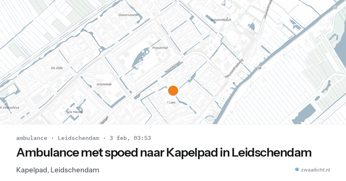 Ambulance met spoed naar Kapelpad in Leidschendam — 3 feb 2026