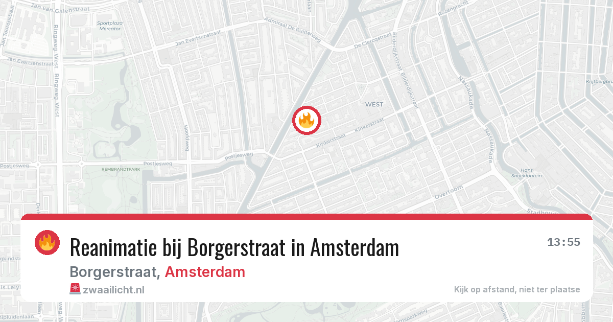Reanimatie bij Borgerstraat in Amsterdam — 15 jun 2026