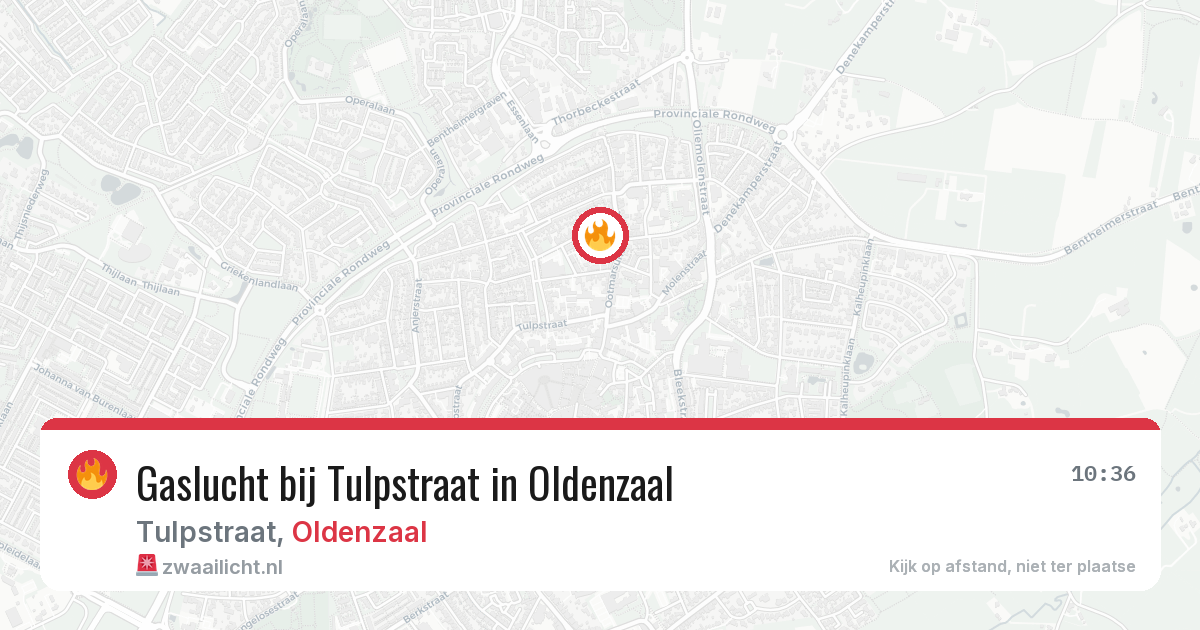 Gaslucht bij Tulpstraat in Oldenzaal — 15 mei 2026