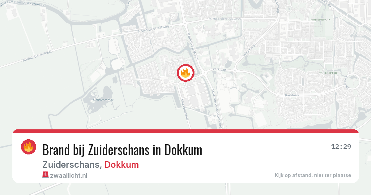 Brand bij Zuiderschans in Dokkum — 6 aug 2026