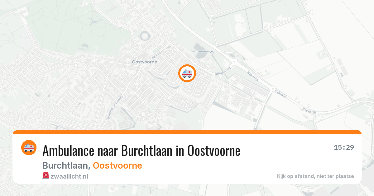 Ambulance naar Burchtlaan in Oostvoorne — 3 aug 2026