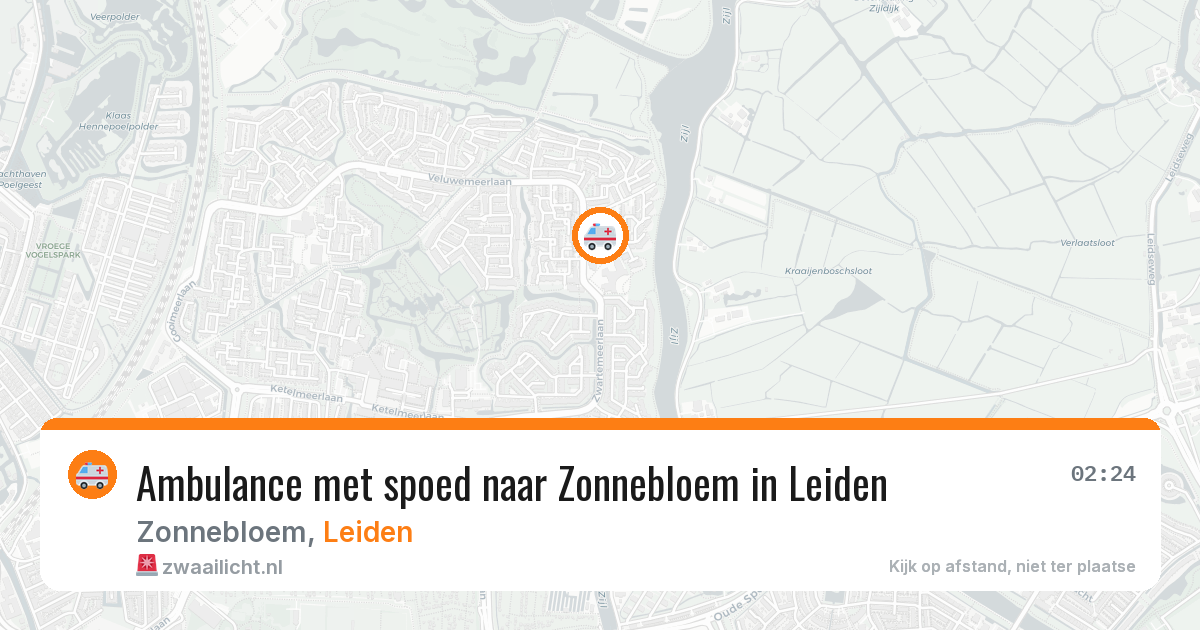 Ambulance met spoed naar Zonnebloem in Leiden — 26 jan 2026