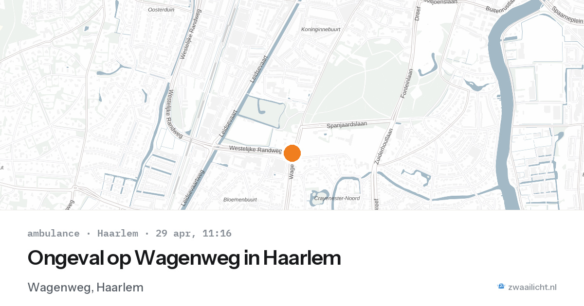 Ongeval op Wagenweg in Haarlem — 29 apr 2026