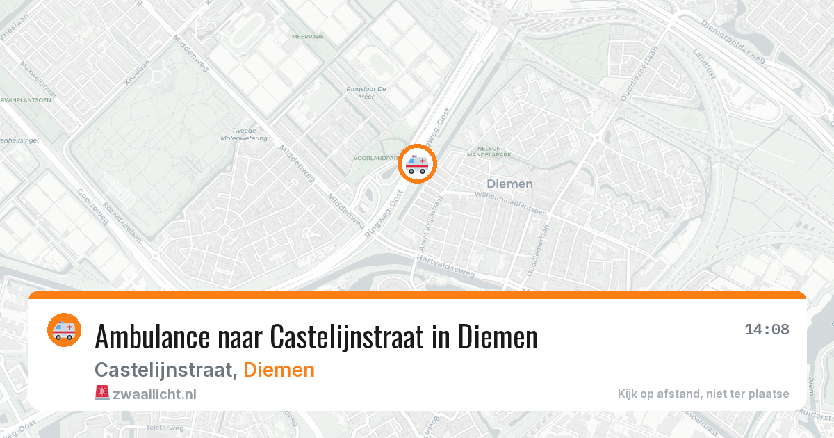 Ambulance naar Castelijnstraat in Diemen — 12 mei 2026