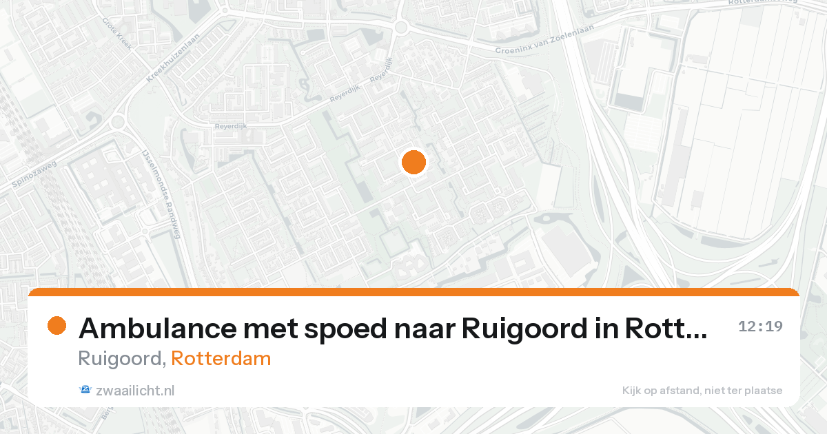 Ambulance met spoed naar Ruigoord in Rotterdam — 1 jul 2026