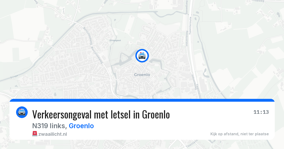 Verkeersongeval met letsel in Groenlo — 13 jun 2026