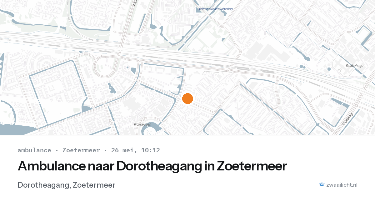Ambulance naar Dorotheagang in Zoetermeer — 26 mei 2026