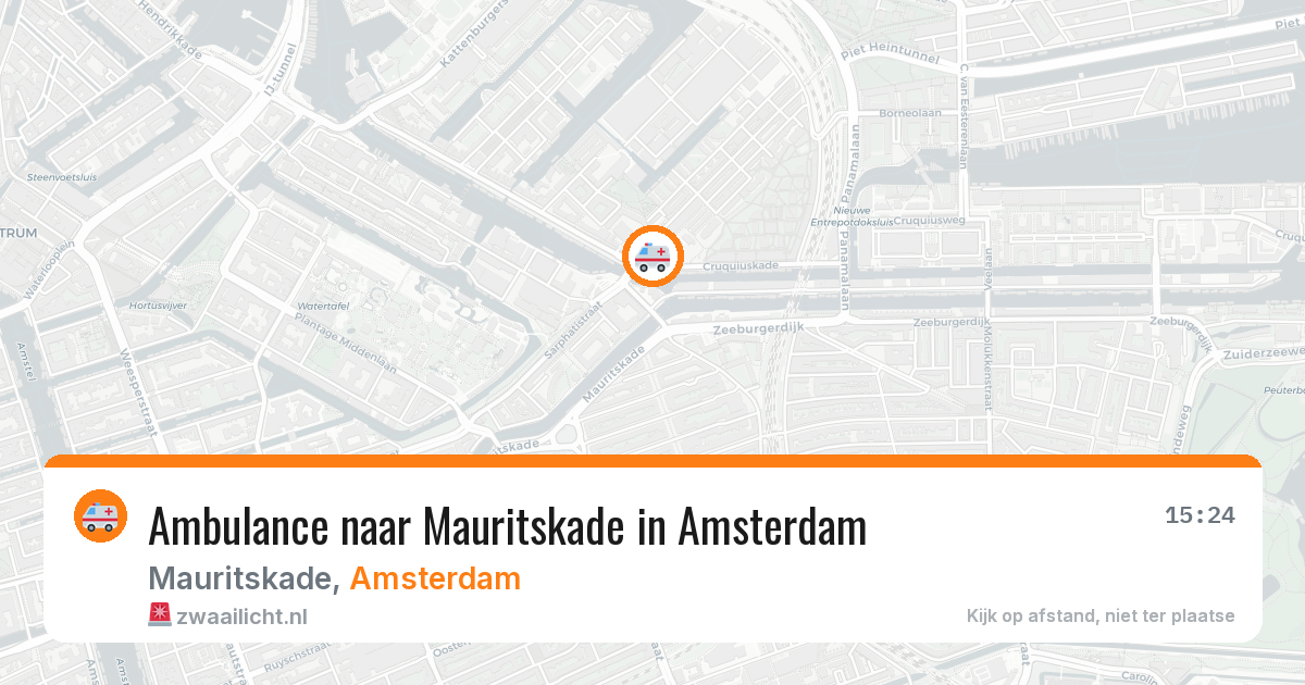 Ambulance naar Mauritskade in Amsterdam — 21 mei 2026