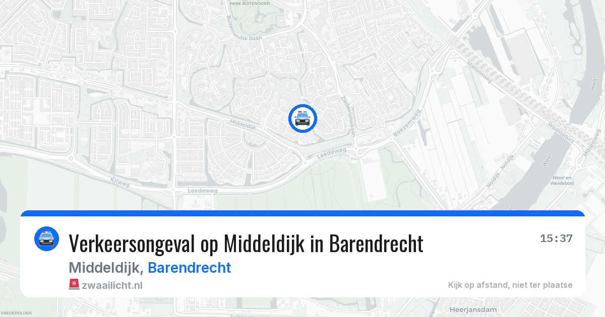 Verkeersongeval op Middeldijk in Barendrecht — 29 jun 2026