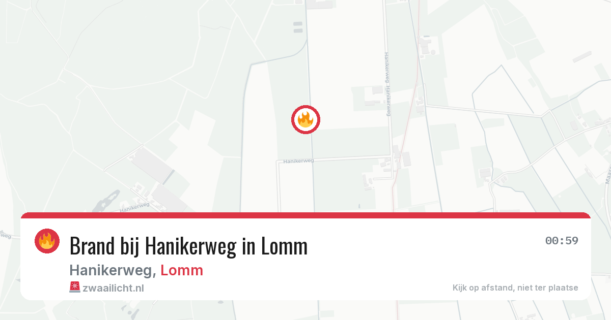 Brand bij Hanikerweg in Lomm — 8 mei 2026