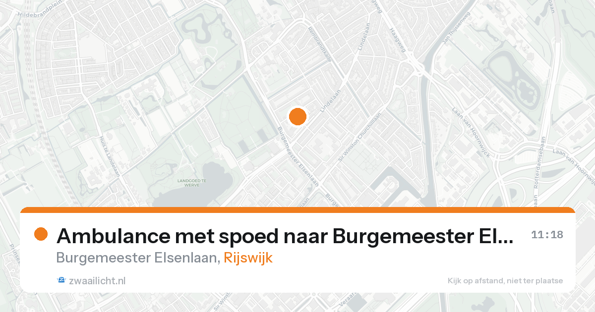 Ambulance met spoed naar Burgemeester Elsenlaan in Rijswijk — 20 aug 2026