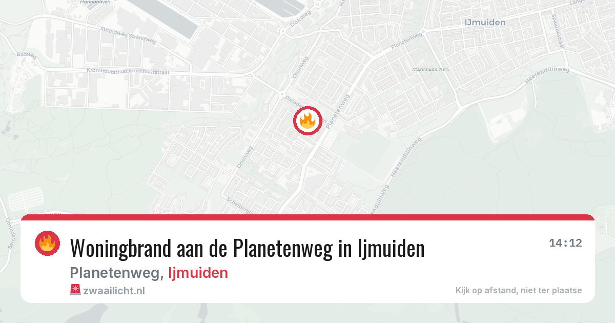 Woningbrand aan de Planetenweg in Ijmuiden — 2 jul 2026