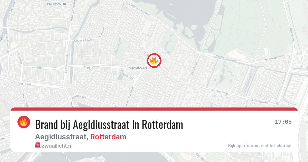 Brand bij Aegidiusstraat in Rotterdam — 23 jun 2026