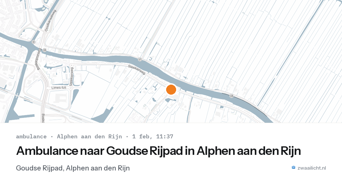 Ambulance naar Goudse Rijpad in Alphen aan den Rijn — 1 feb 2026