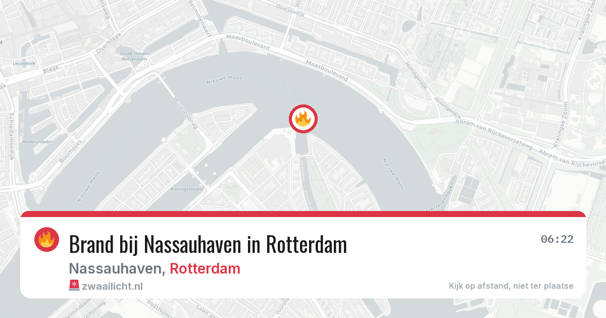 Brand bij Nassauhaven in Rotterdam — 10 aug 2026