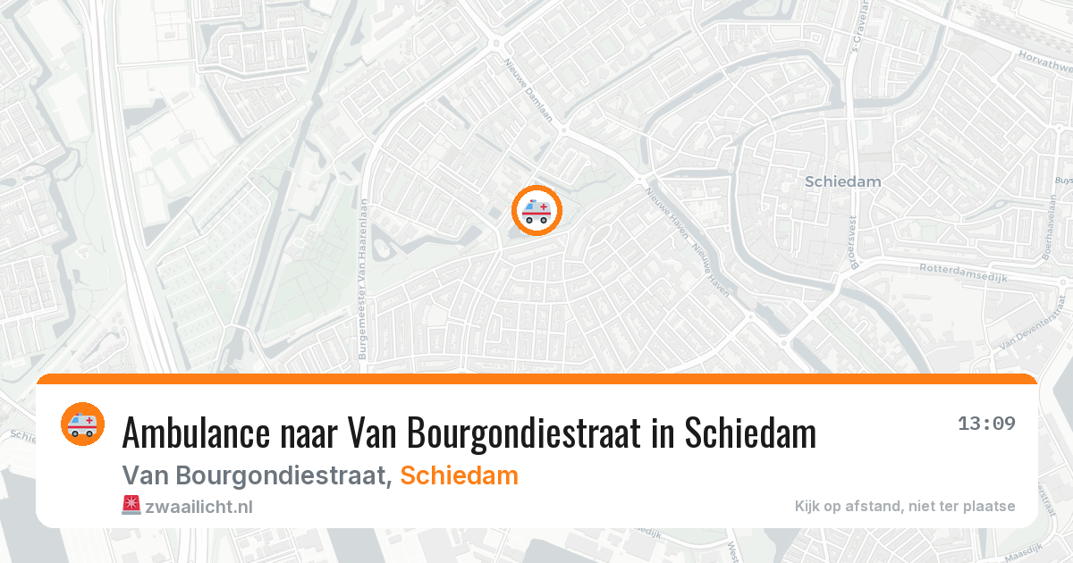 Ambulance naar Van Bourgondiestraat in Schiedam — 16 jul 2026