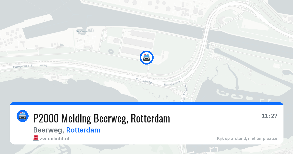 P2000 Melding Beerweg, Rotterdam — 21 jul 2026