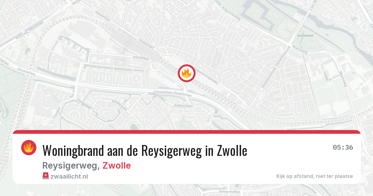 Woningbrand aan de Reysigerweg in Zwolle — 5 apr 2026