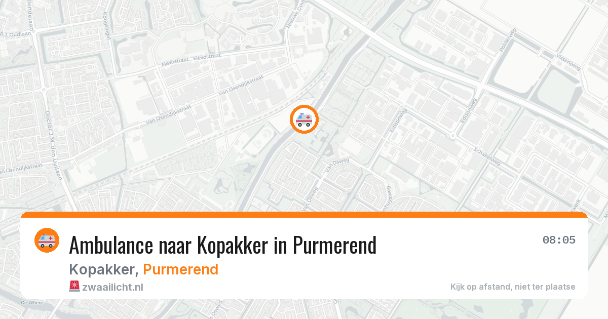 Ambulance naar Kopakker in Purmerend — 3 aug 2026
