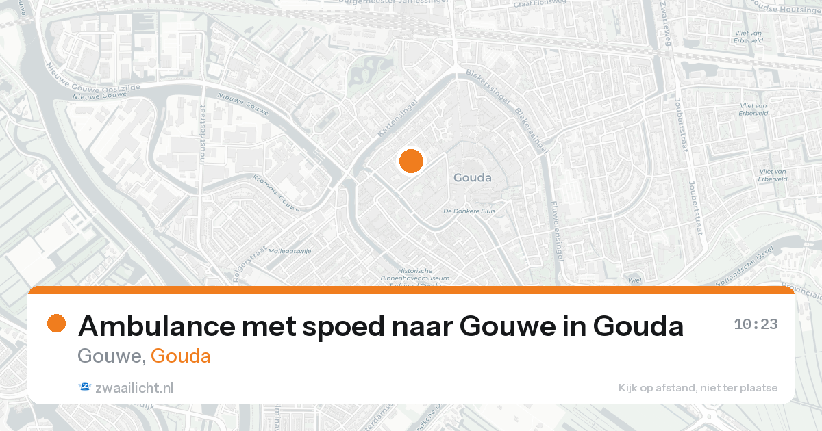 Ambulance met spoed naar Gouwe in Gouda — 15 aug 2026