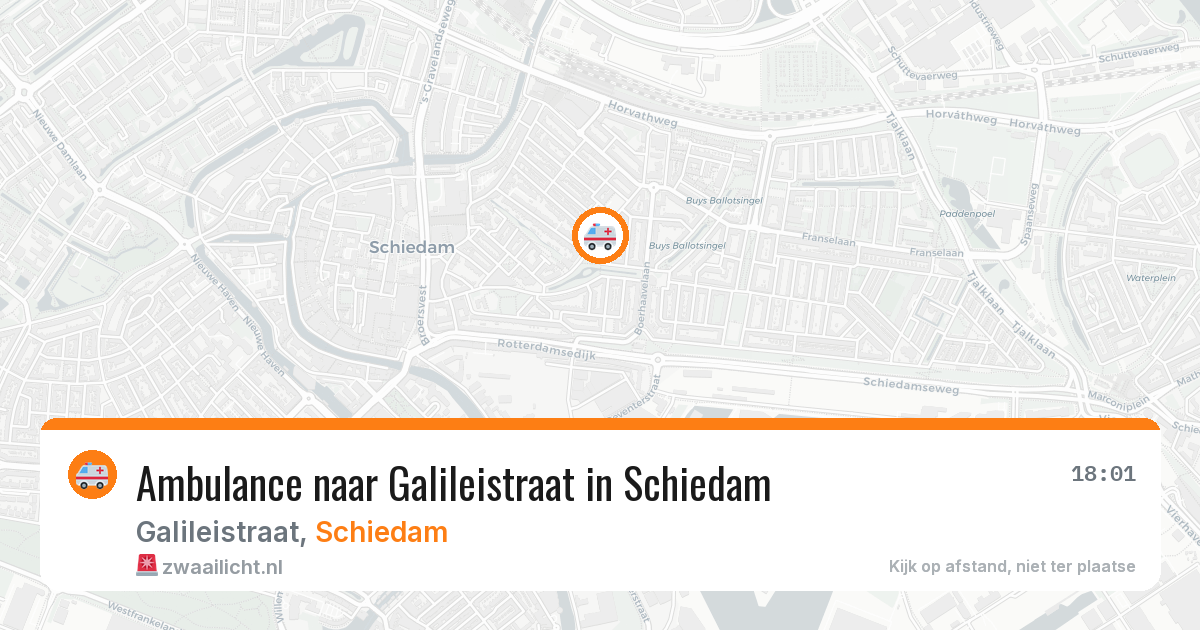 Ambulance naar Galileistraat in Schiedam — 2 jun 2026