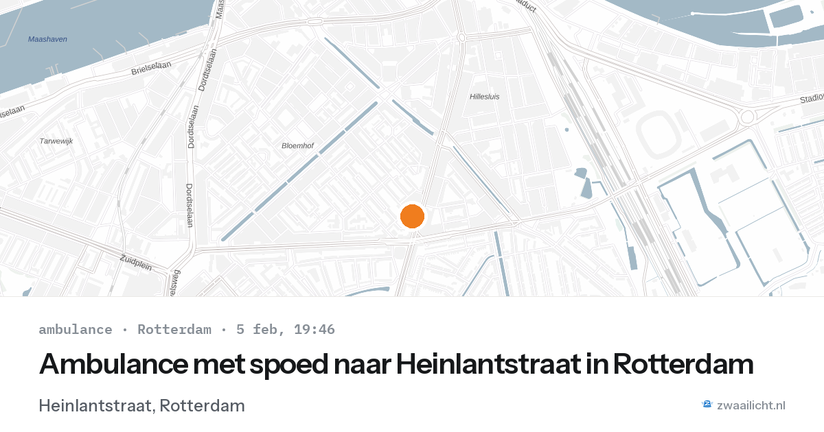 Ambulance met spoed naar Heinlantstraat in Rotterdam — 5 feb 2026