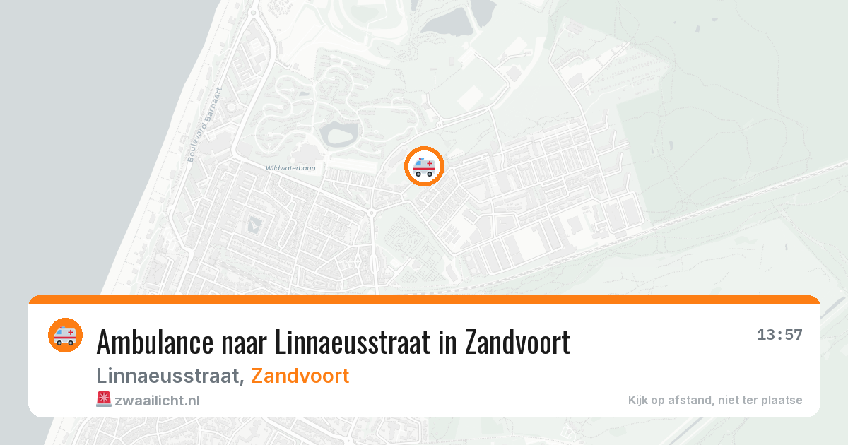 Ambulance naar Linnaeusstraat in Zandvoort — 11 aug 2026